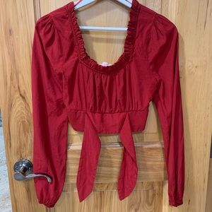 Red crop Top